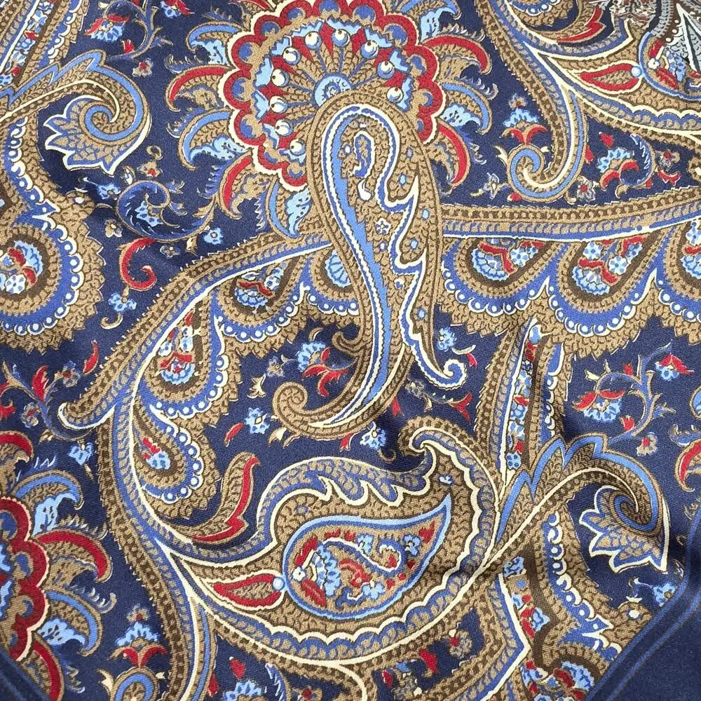 Men's Paul Fredrick 100% Silk Pocket Square Lot Milticolor Patterned Paisley